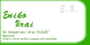 eniko urai business card